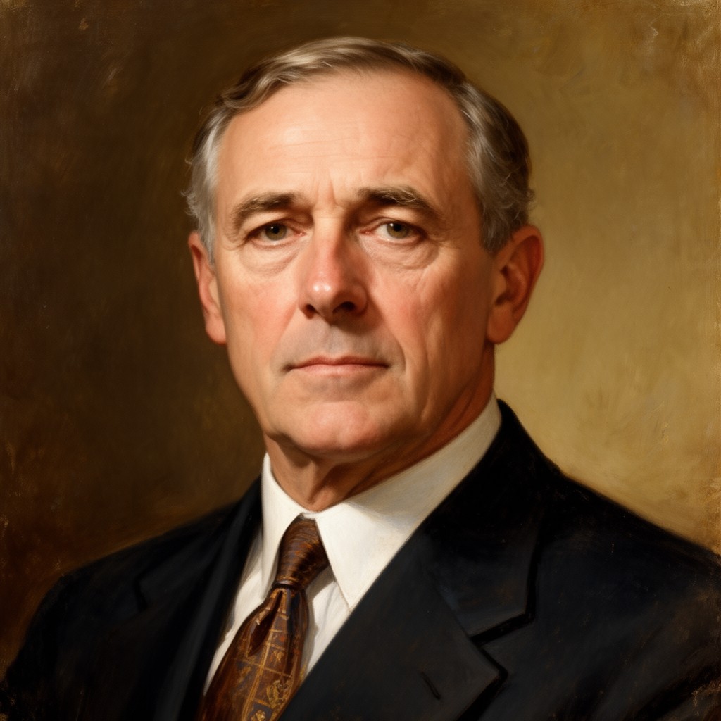 AI-generated illustration of Andrew W. Mellon