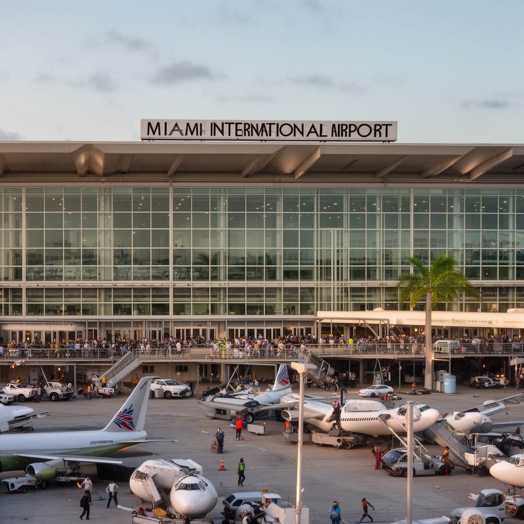 AI-generated illustration of Miami International Airport