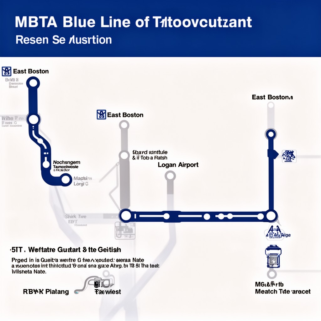 AI-generated illustration of MBTA Blue Line