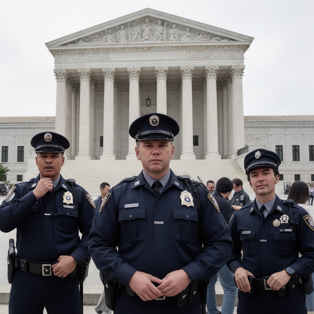 AI-generated illustration of Supreme Court Police