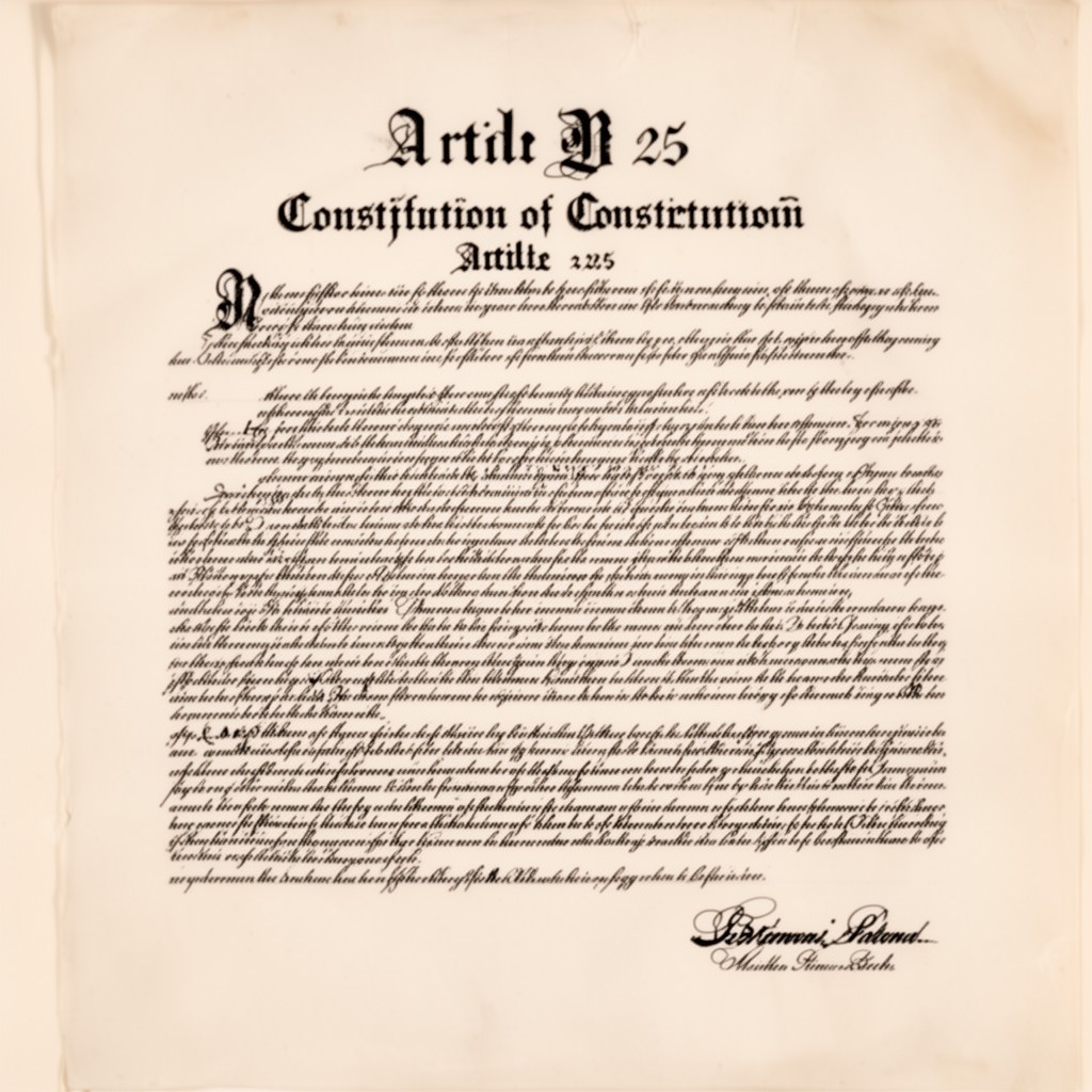 AI-generated illustration of Article 25 of the Constitution of Norway