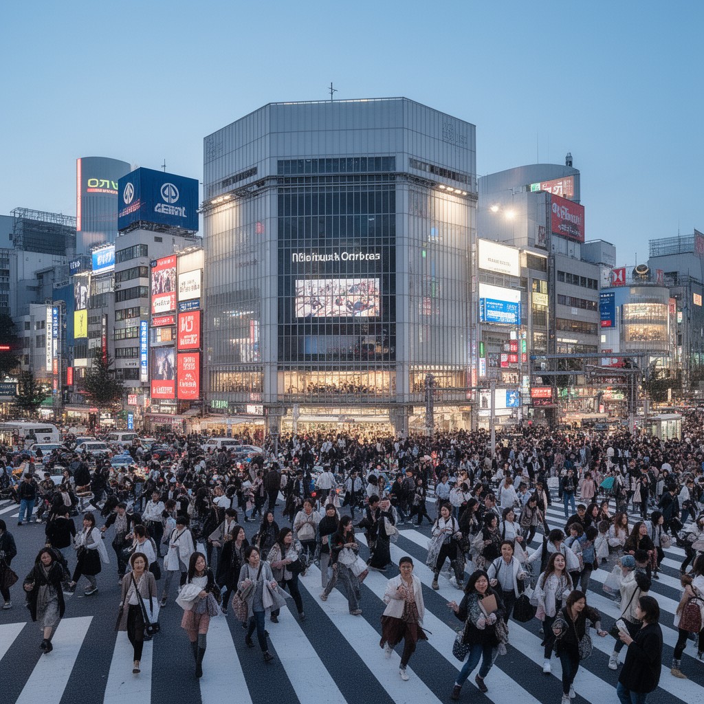 AI-generated illustration of Shibuya Crossing