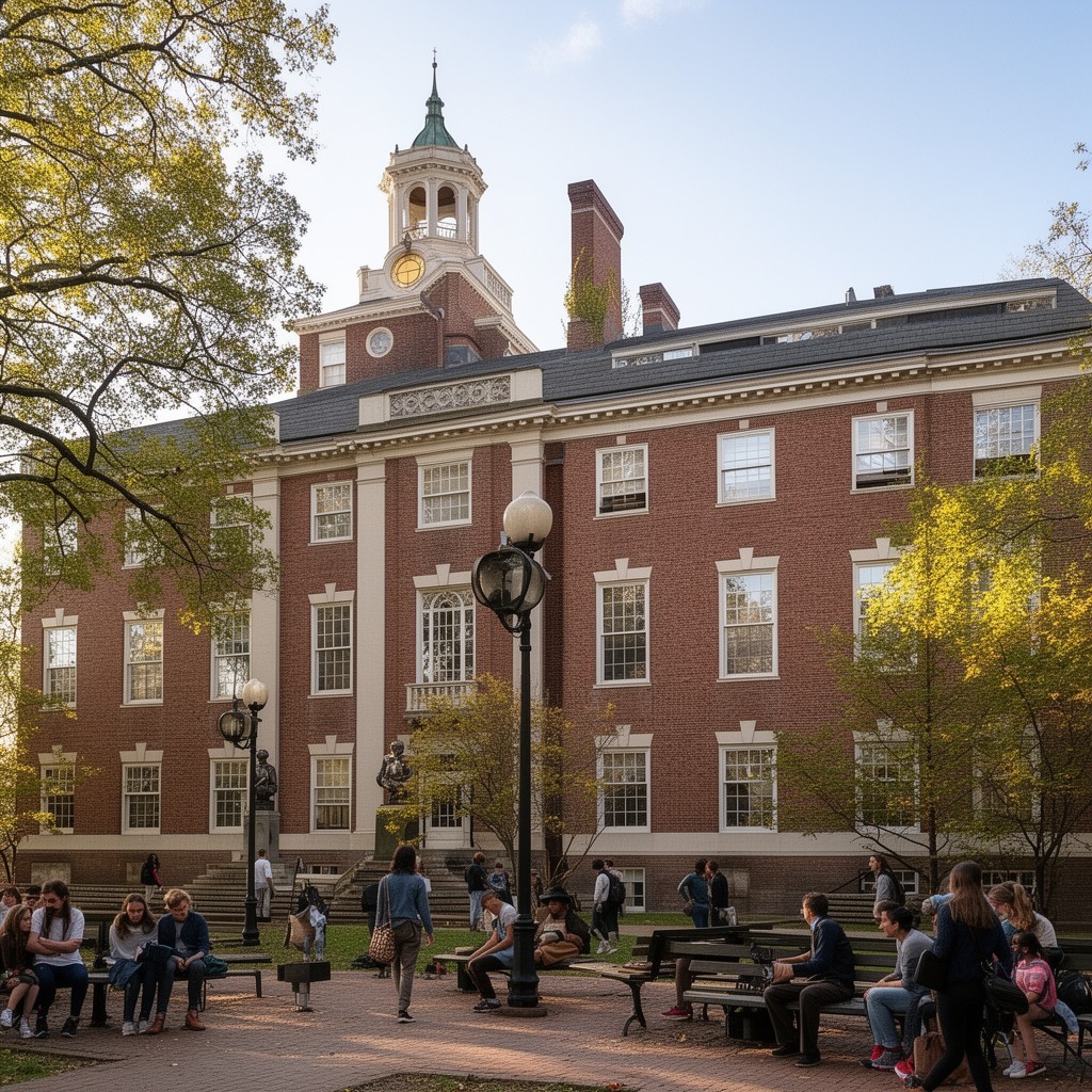 AI-generated illustration of Connecticut Hall