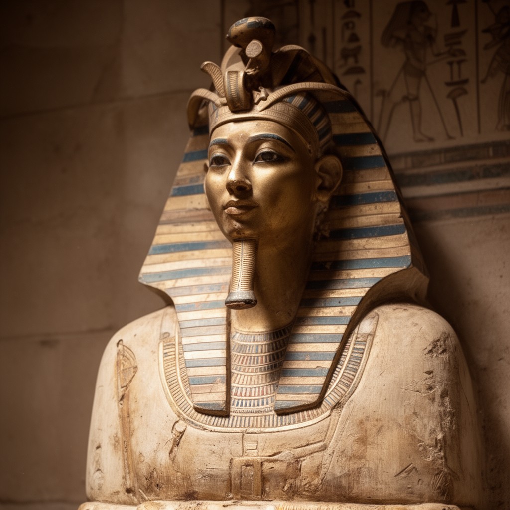 AI-generated illustration of Narmer