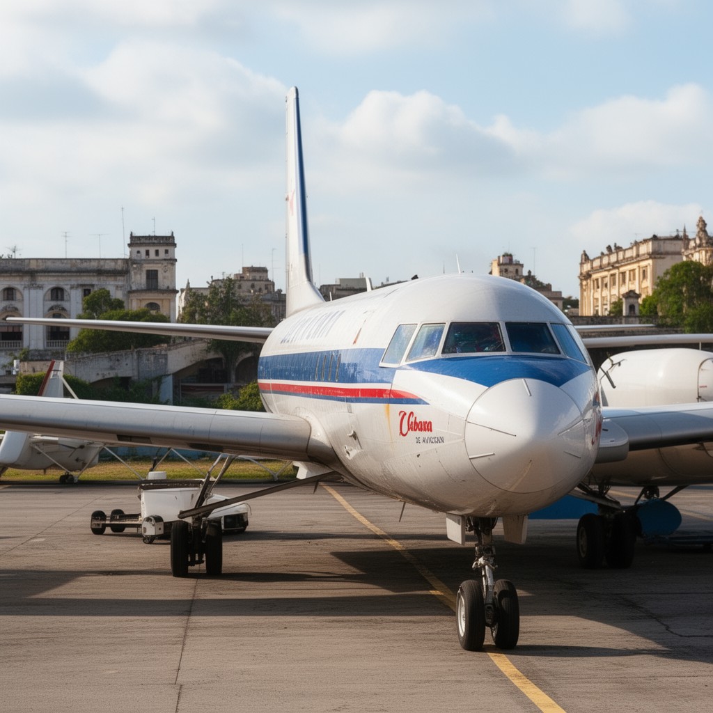 AI-generated illustration of Cubana de Aviación