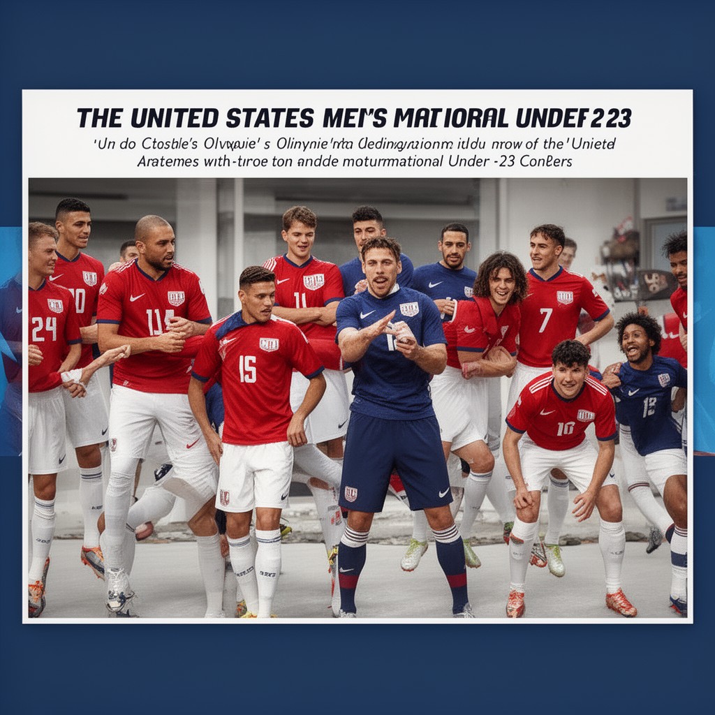 AI-generated illustration of United States men's national under-23 soccer team