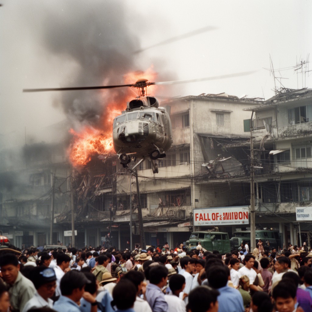 AI-generated illustration of Fall of Saigon