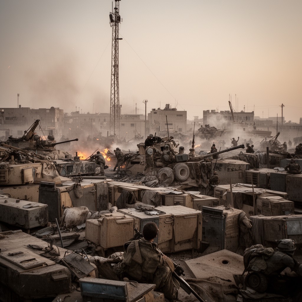 AI-generated illustration of First Battle of Fallujah