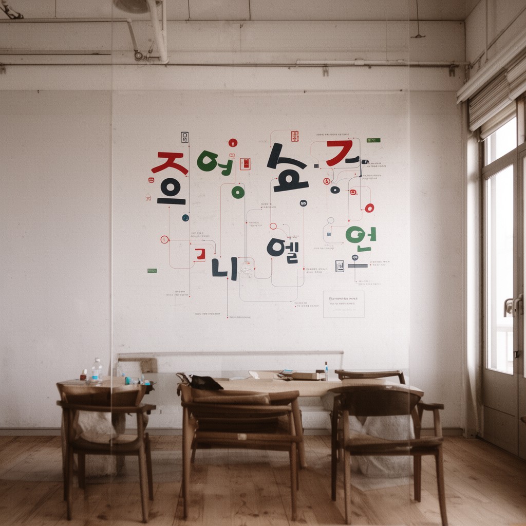 AI-generated illustration of Hangul