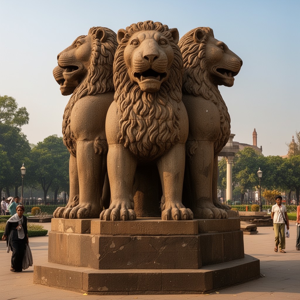 AI-generated illustration of Lion Capital of Ashoka