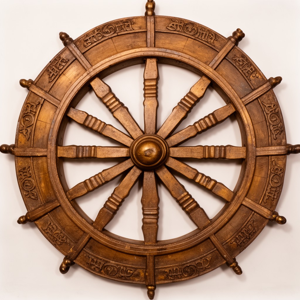 AI-generated illustration of Dharma Chakra