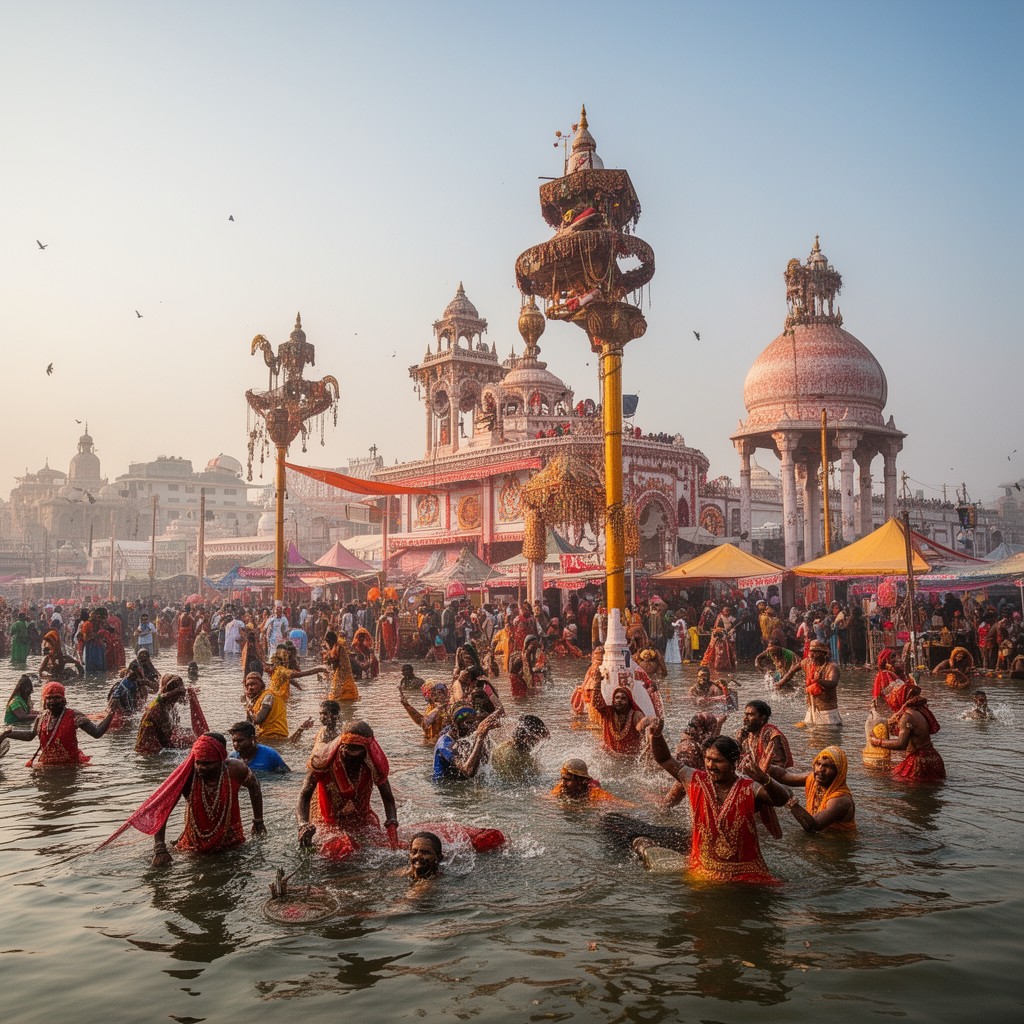 AI-generated illustration of Kumbh Mela