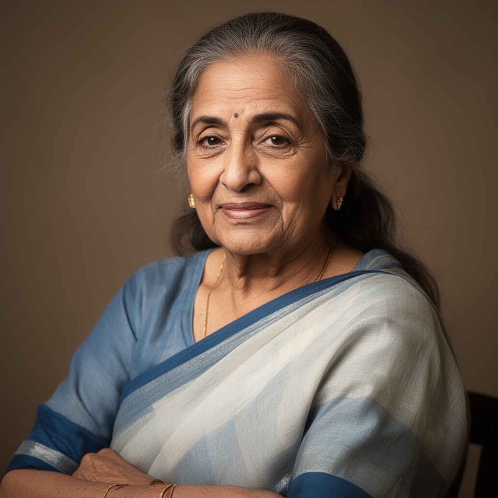 AI-generated illustration of Lata Mangeshkar