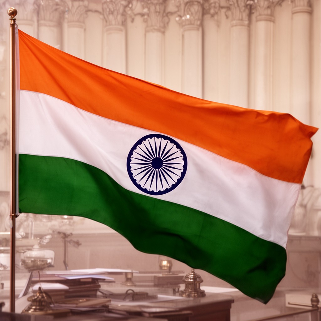 AI-generated illustration of Presidential Standard of India
