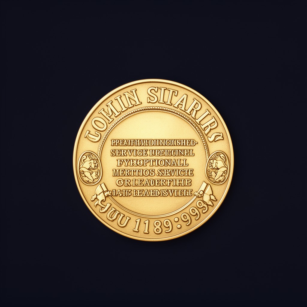 AI-generated illustration of peacetime distinguished service award