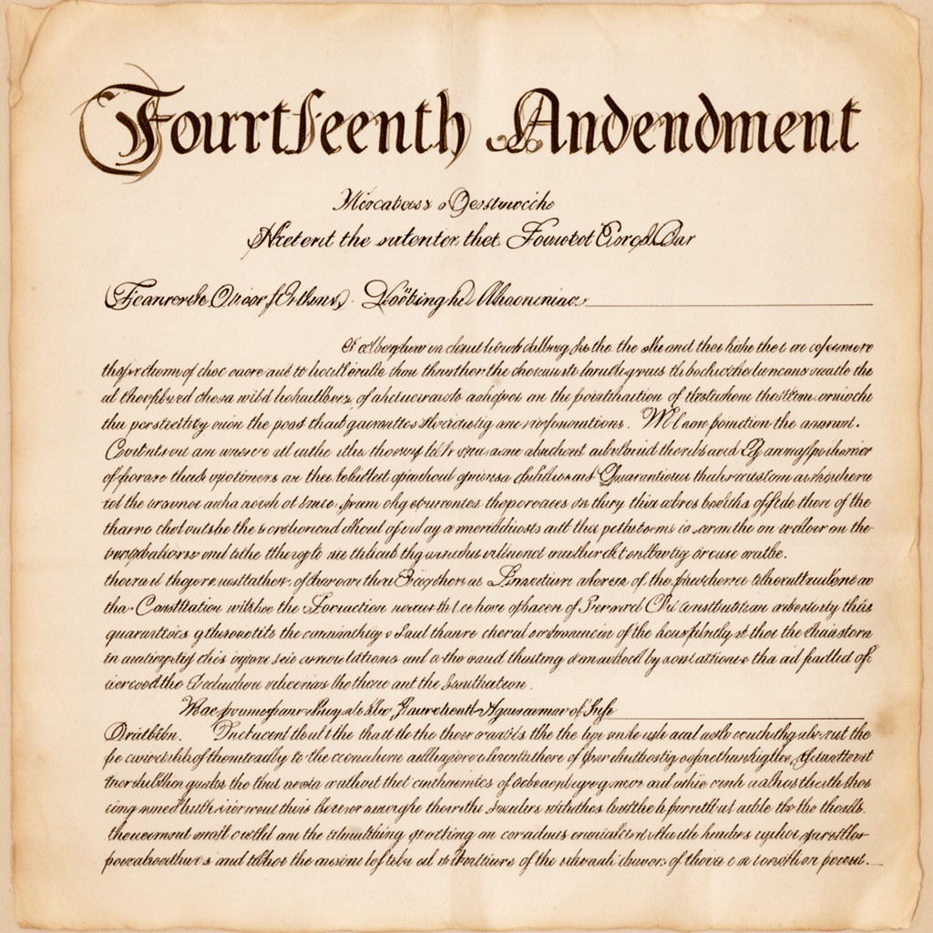 AI-generated illustration of Fourteenth Amendment