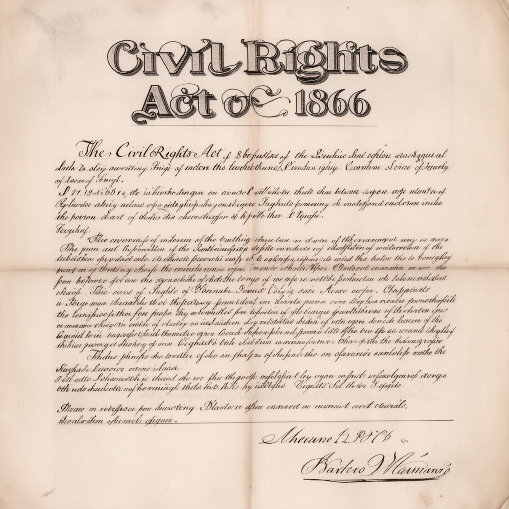 AI-generated illustration of Civil Rights Act of 1866