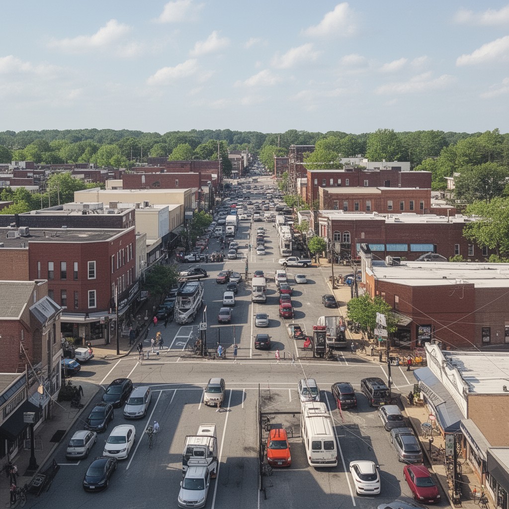AI-generated illustration of Burlington, North Carolina