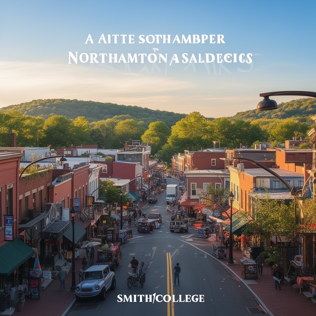 AI-generated illustration of Northampton, Massachusetts
