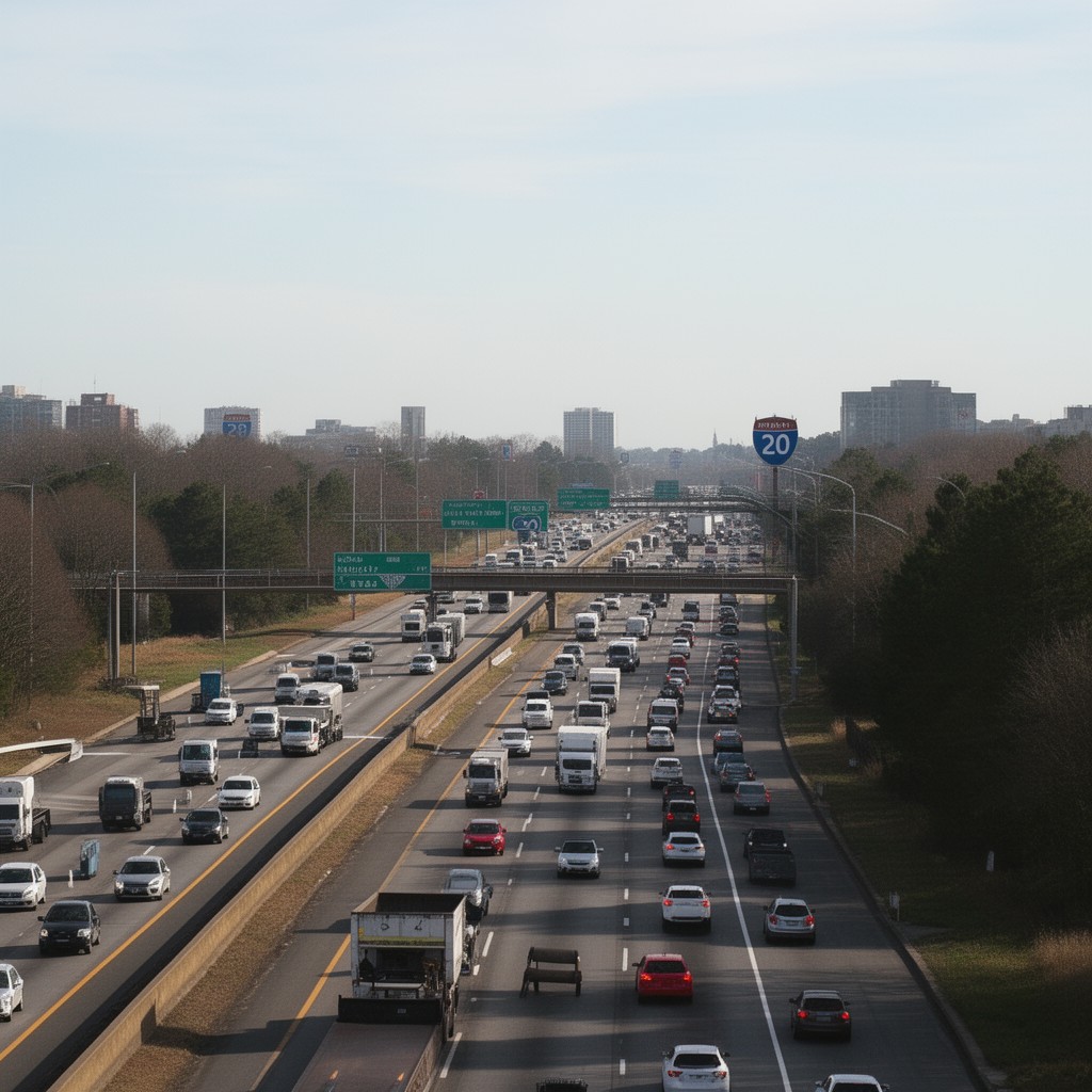 AI-generated illustration of Interstate 20