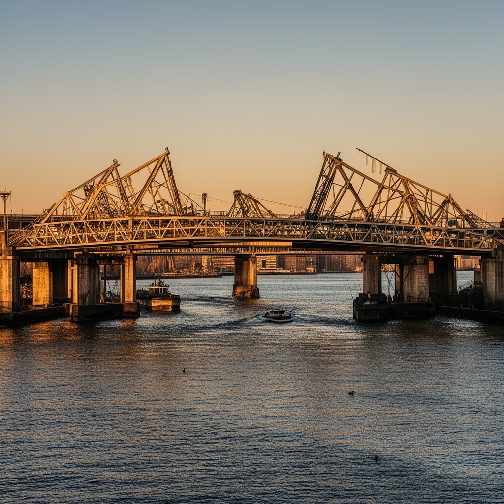 AI-generated illustration of Willis Avenue Bridge