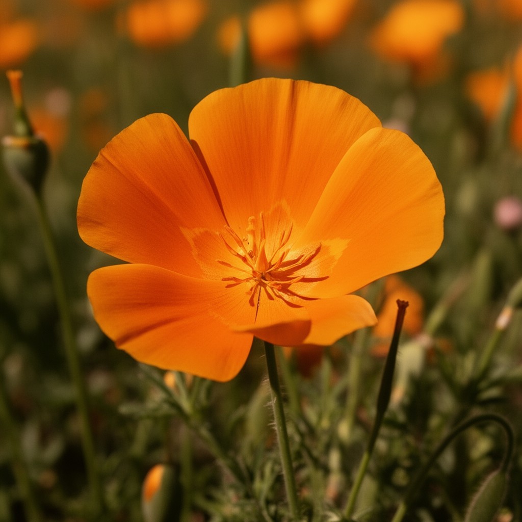 AI-generated illustration of California poppy