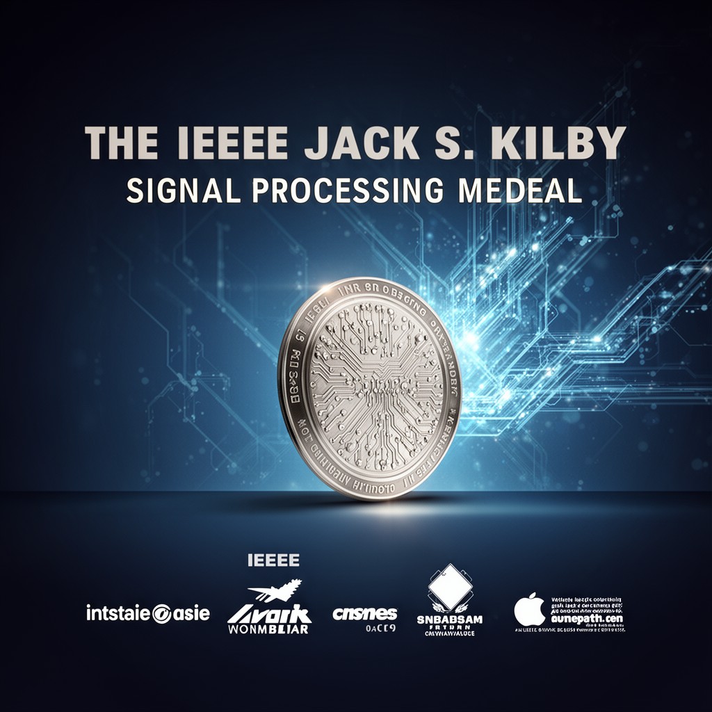 AI-generated illustration of IEEE Jack S. Kilby Signal Processing Medal