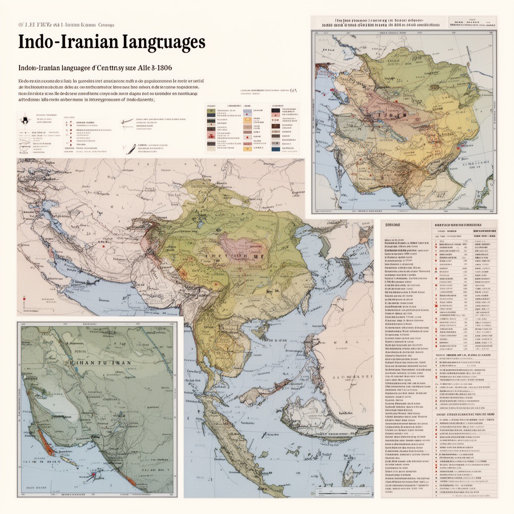 AI-generated illustration of Indo-Iranian languages