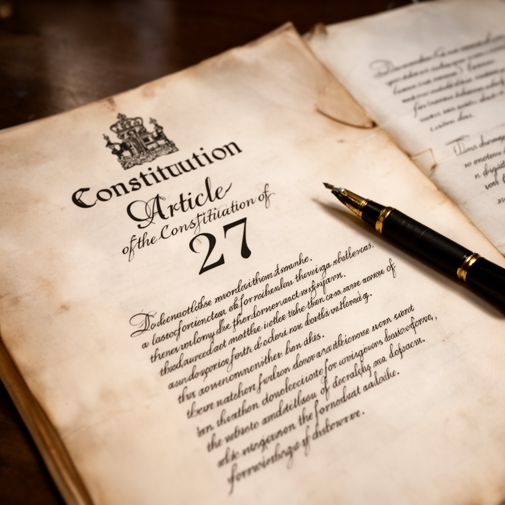 AI-generated illustration of Article 27 of the Constitution of Norway