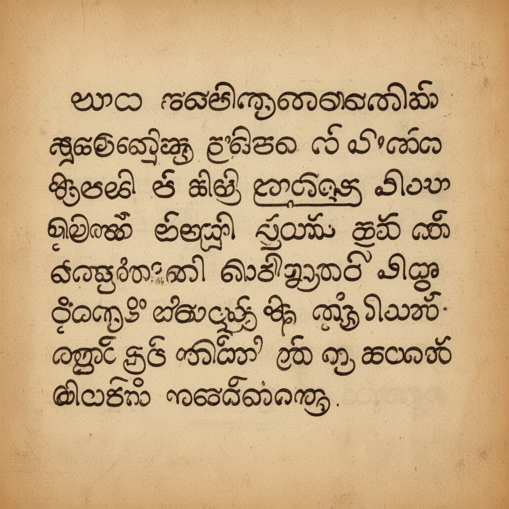 AI-generated illustration of Grantha script