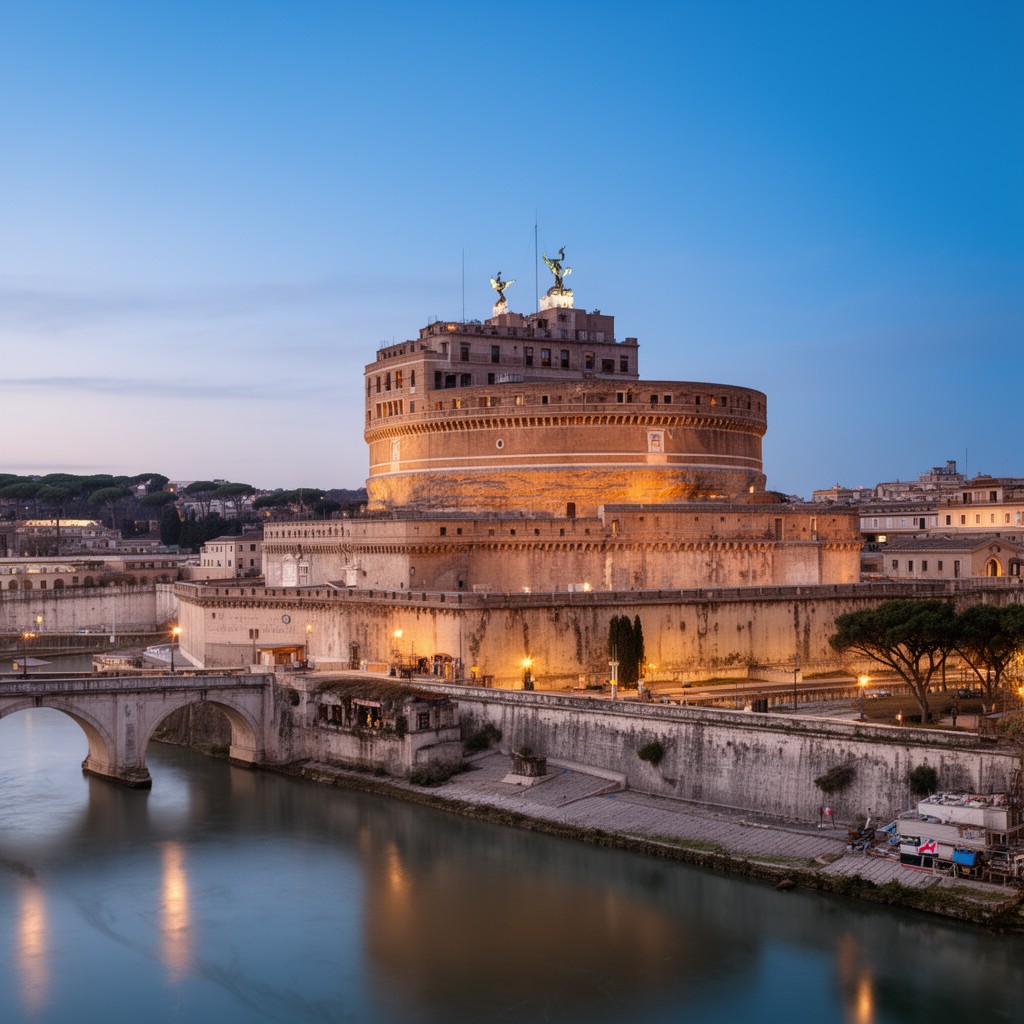 AI-generated illustration of Castel Sant'Angelo