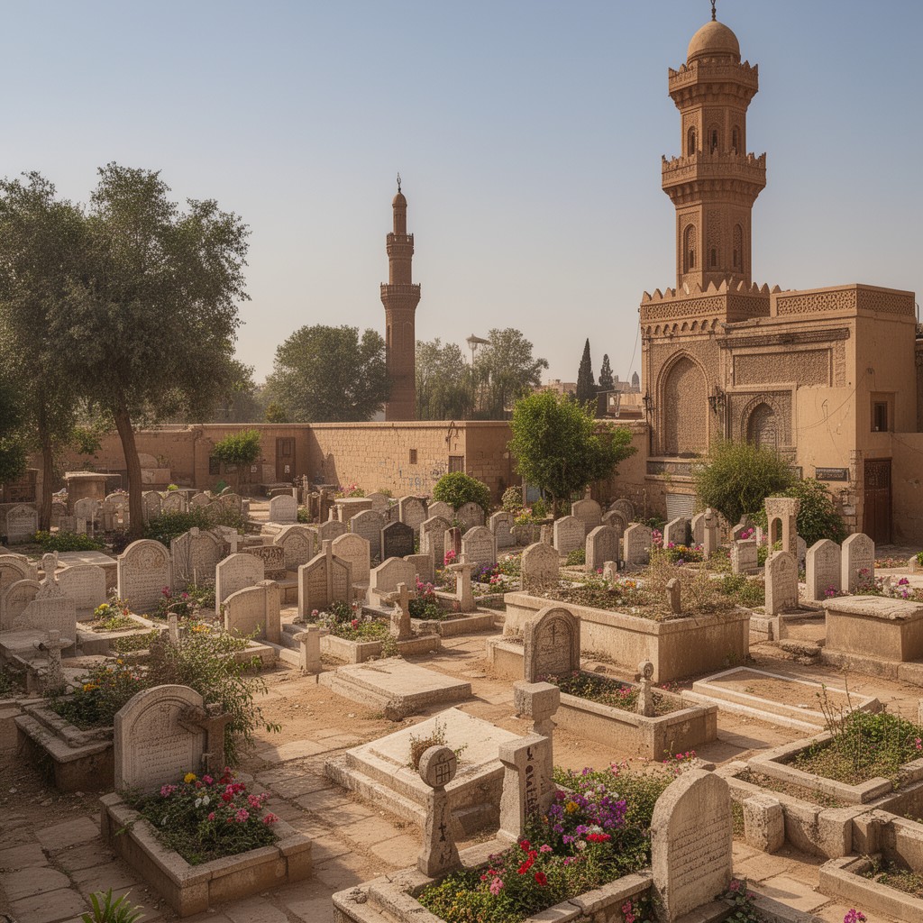 AI-generated illustration of El Sayeda Nafisa Cemetery, Cairo