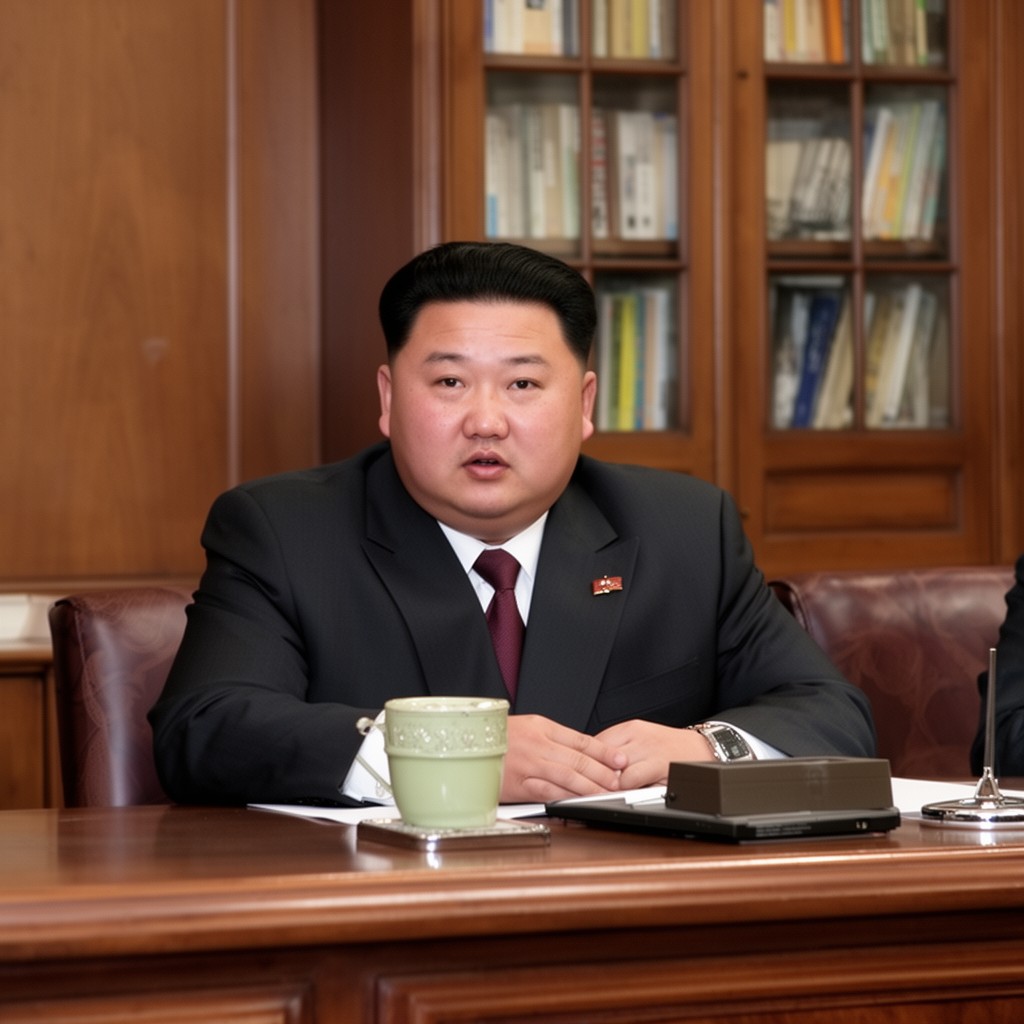 AI-generated illustration of Kim Jong Il