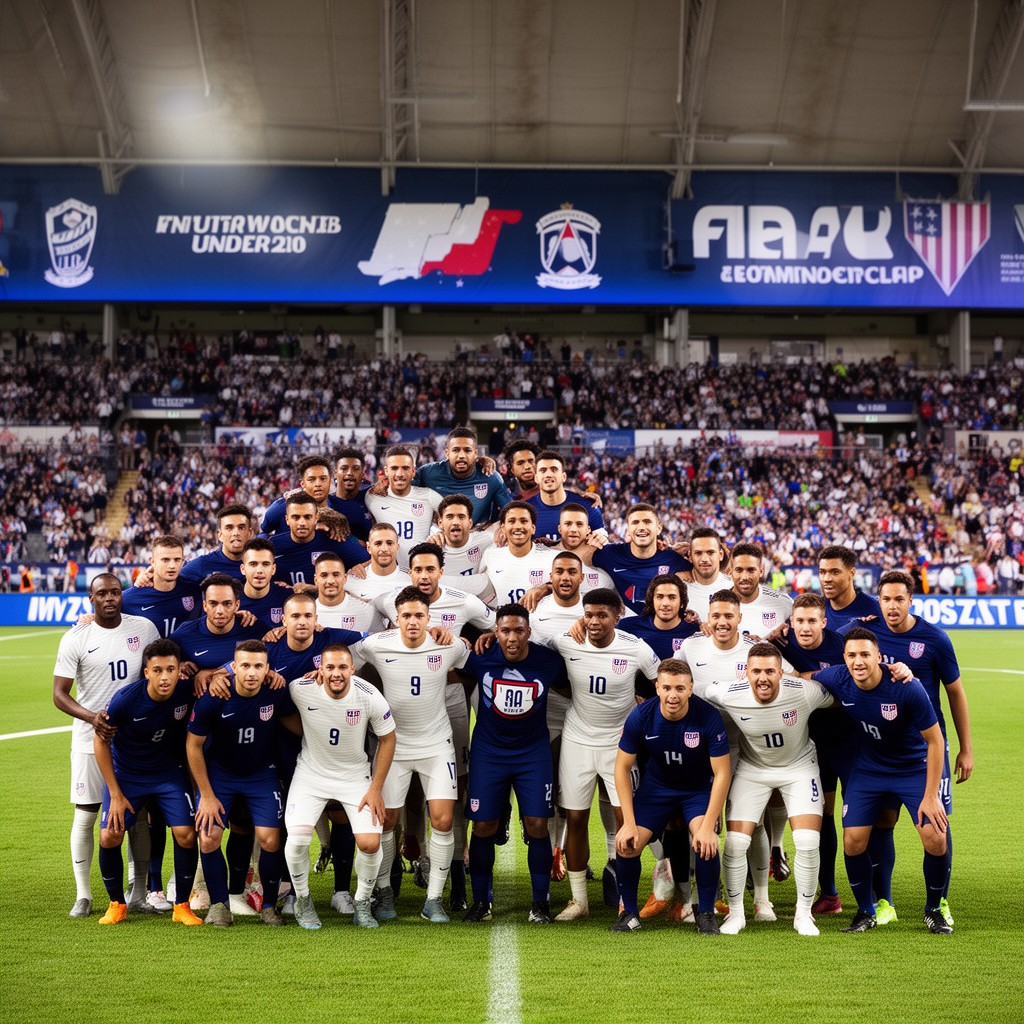AI-generated illustration of United States men's national under-20 soccer team