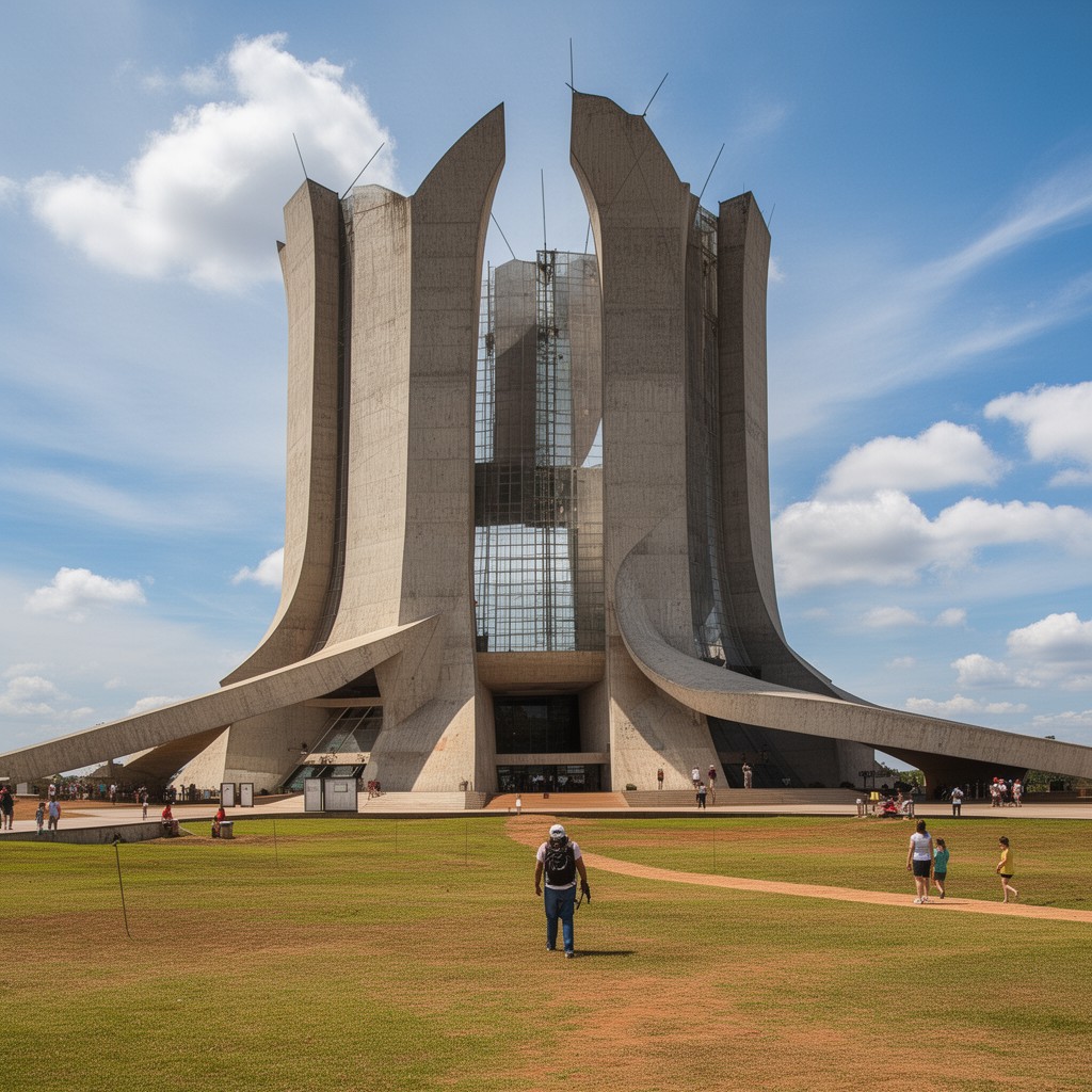 AI-generated illustration of Cathedral of Brasília