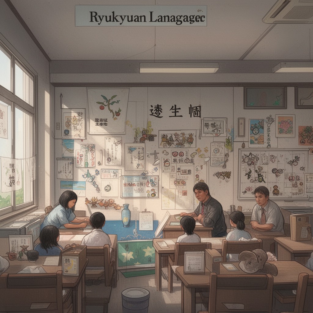 AI-generated illustration of Ryukyuan languages