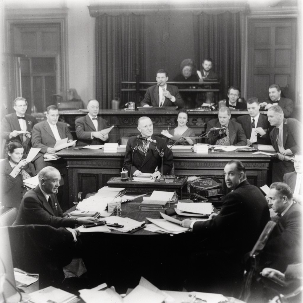 AI-generated illustration of 1950 State of the Union Address