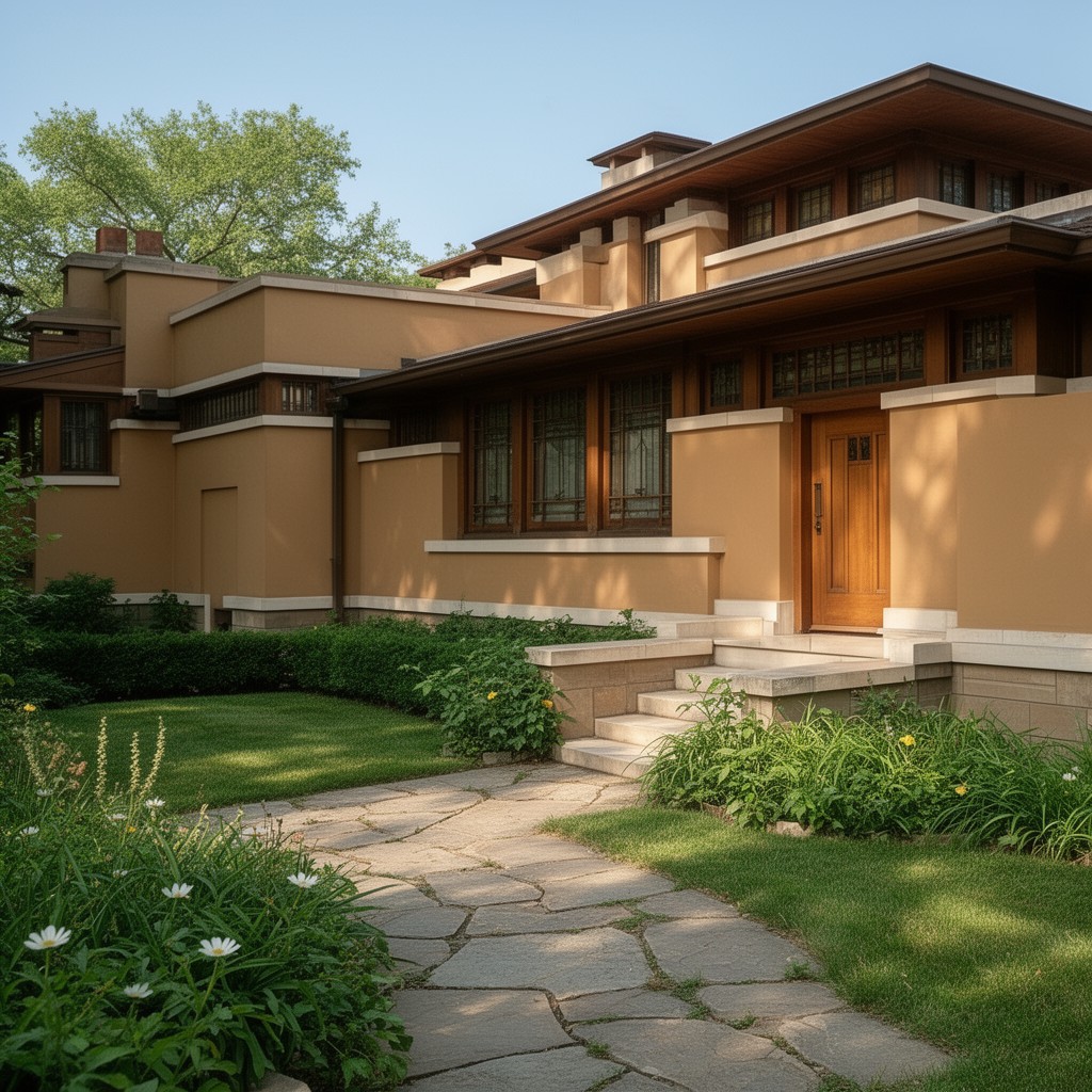 AI-generated illustration of Frank Lloyd Wright Westcott House