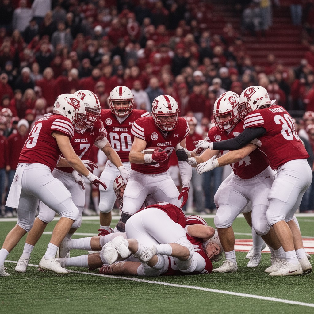 AI-generated illustration of Cornell Big Red football