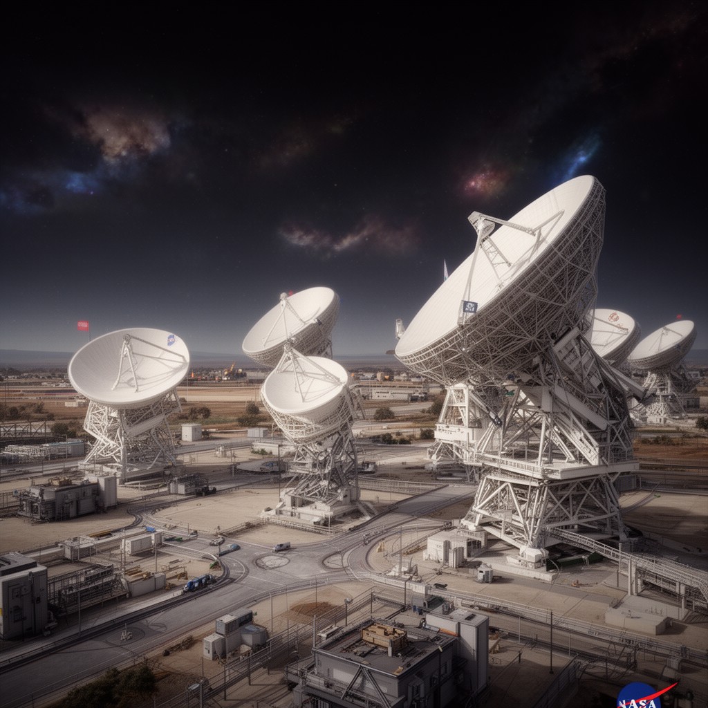 AI-generated illustration of Deep Space Network