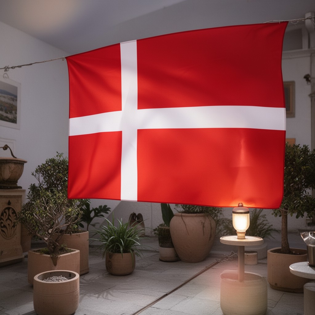 AI-generated illustration of Danish flag