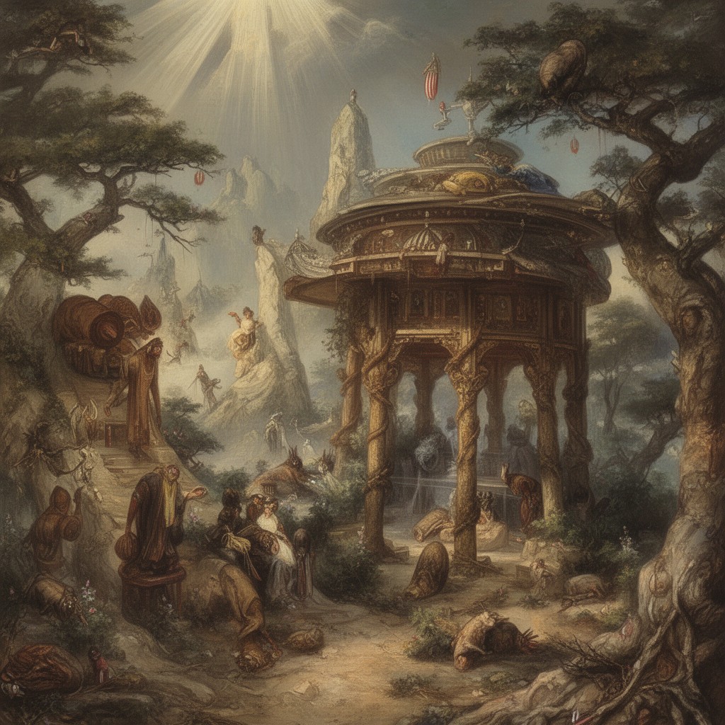 AI-generated illustration of Kubla Khan