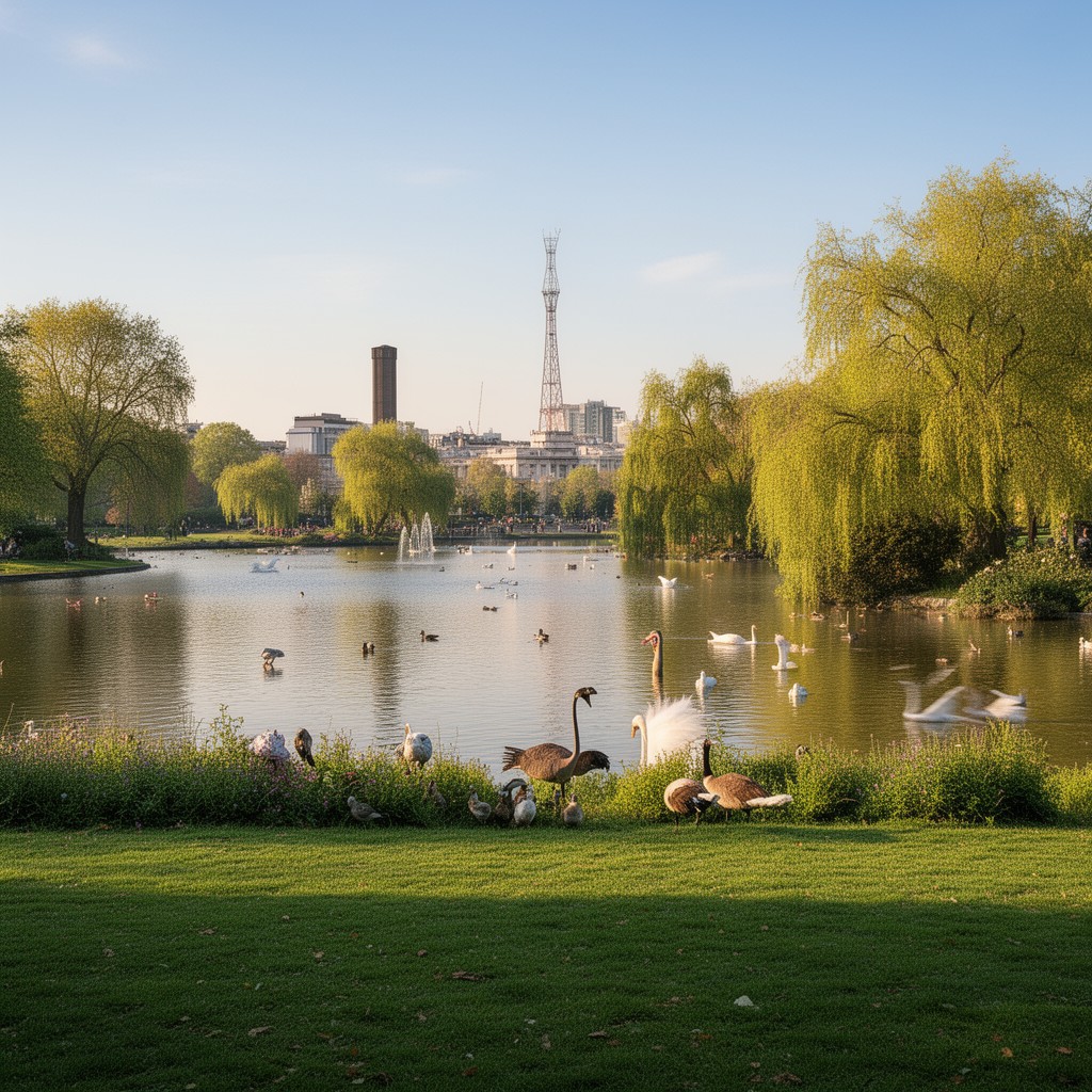 AI-generated illustration of St James’s Park