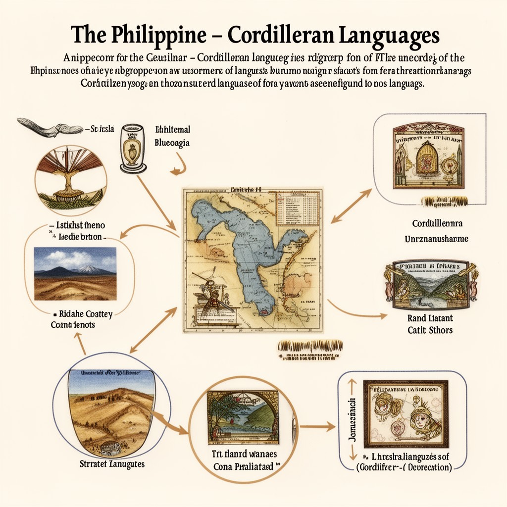 AI-generated illustration of Philippine–Cordilleran languages