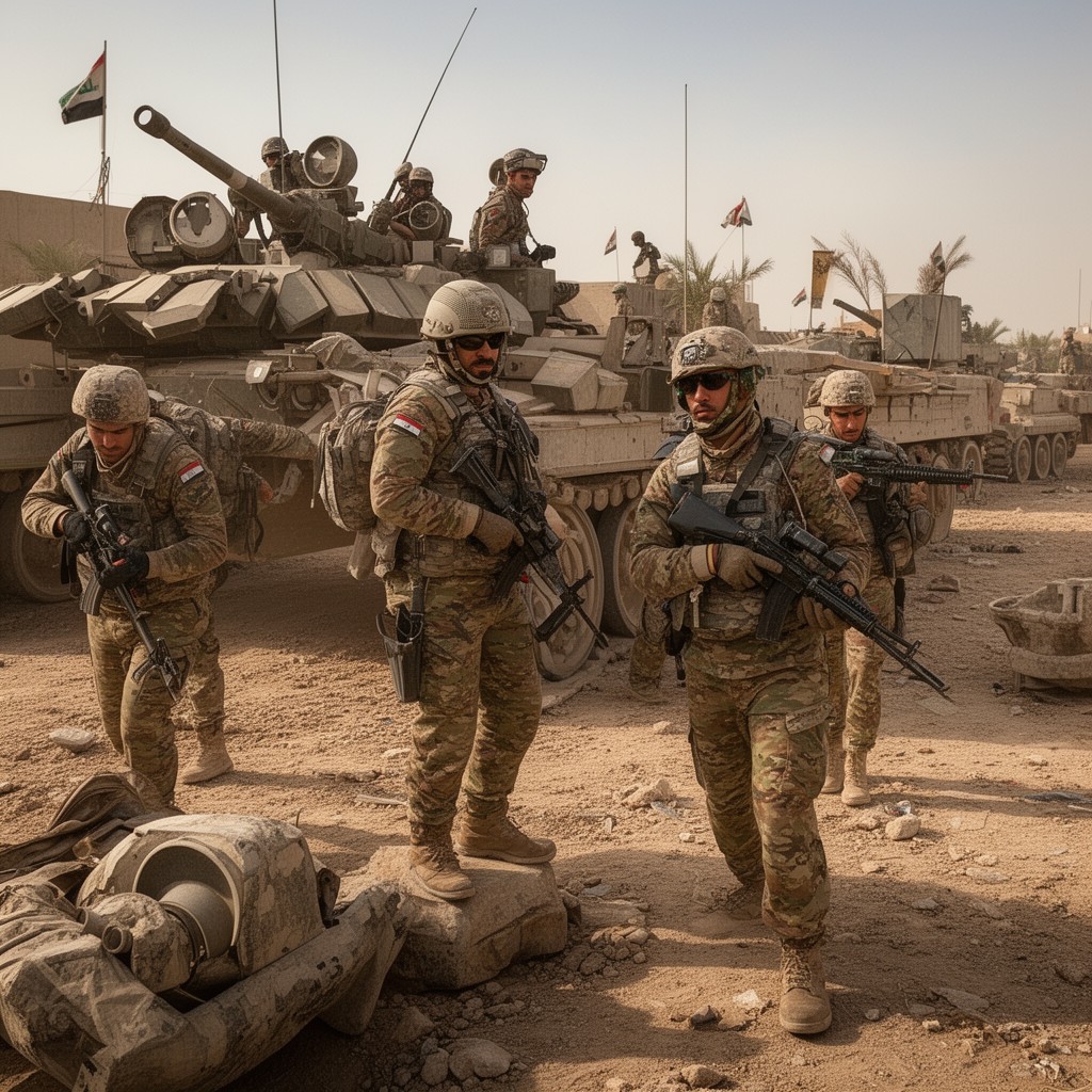 AI-generated illustration of Iraqi Interim Government forces