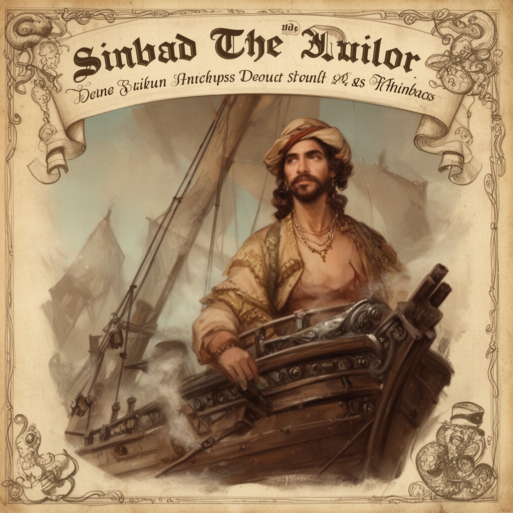 AI-generated illustration of Sinbad the Sailor