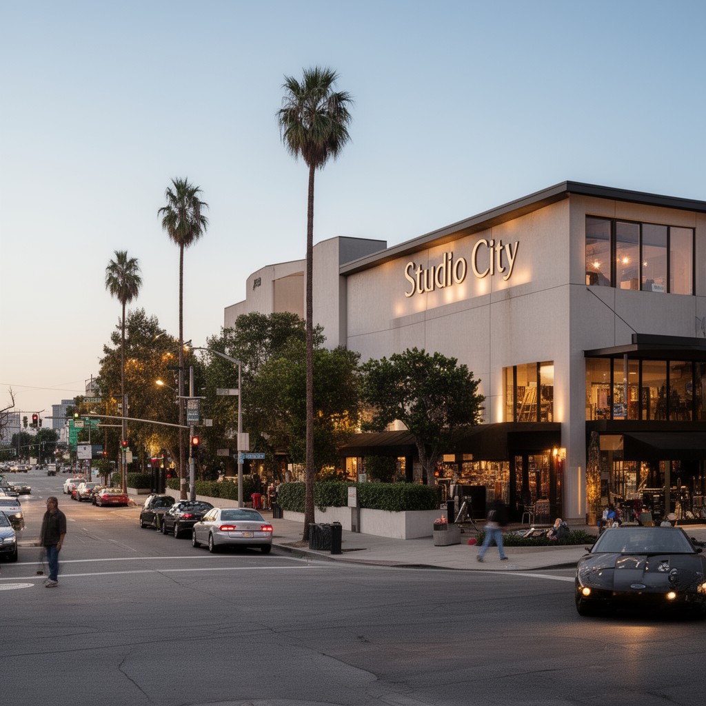 AI-generated illustration of Studio City, Los Angeles, California, United States