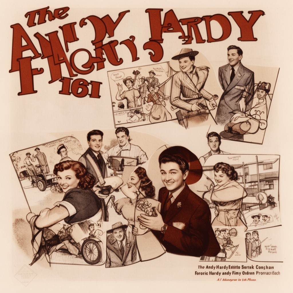 AI-generated illustration of Andy Hardy film series