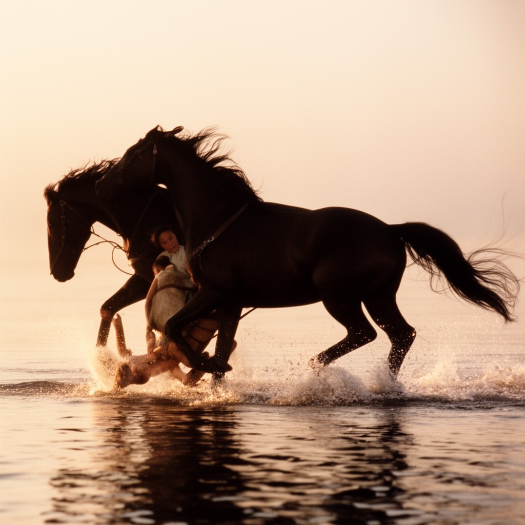 AI-generated illustration of The Black Stallion
