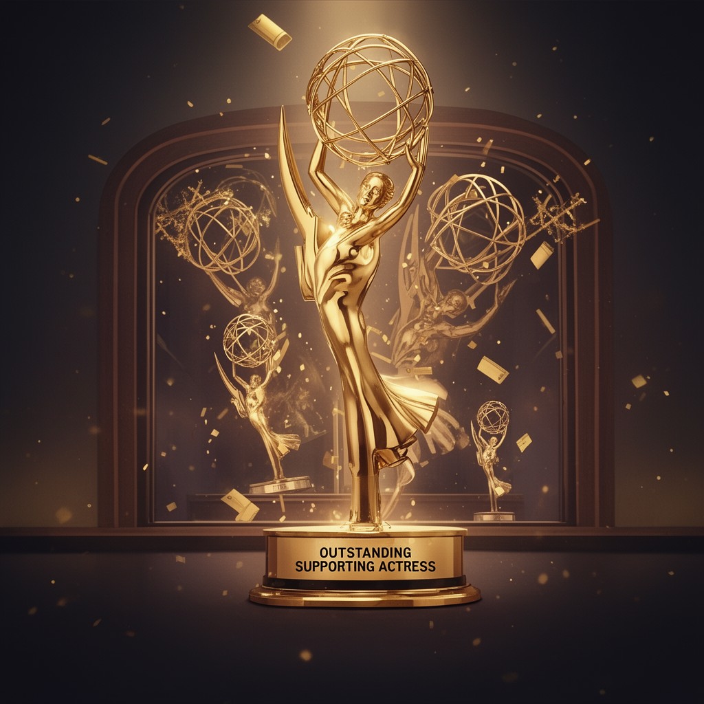 AI-generated illustration of Primetime Emmy Award for Outstanding Supporting Actress in a Comedy Series